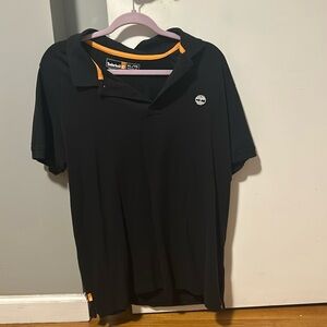 Timberland collar shirt wore once black white logo great quality